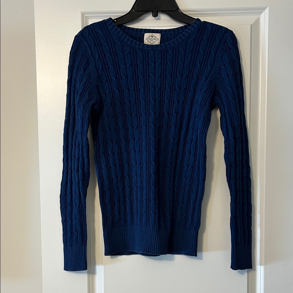 St. John’s Bay Women’s Cable Knit Sweater - Navy Blue